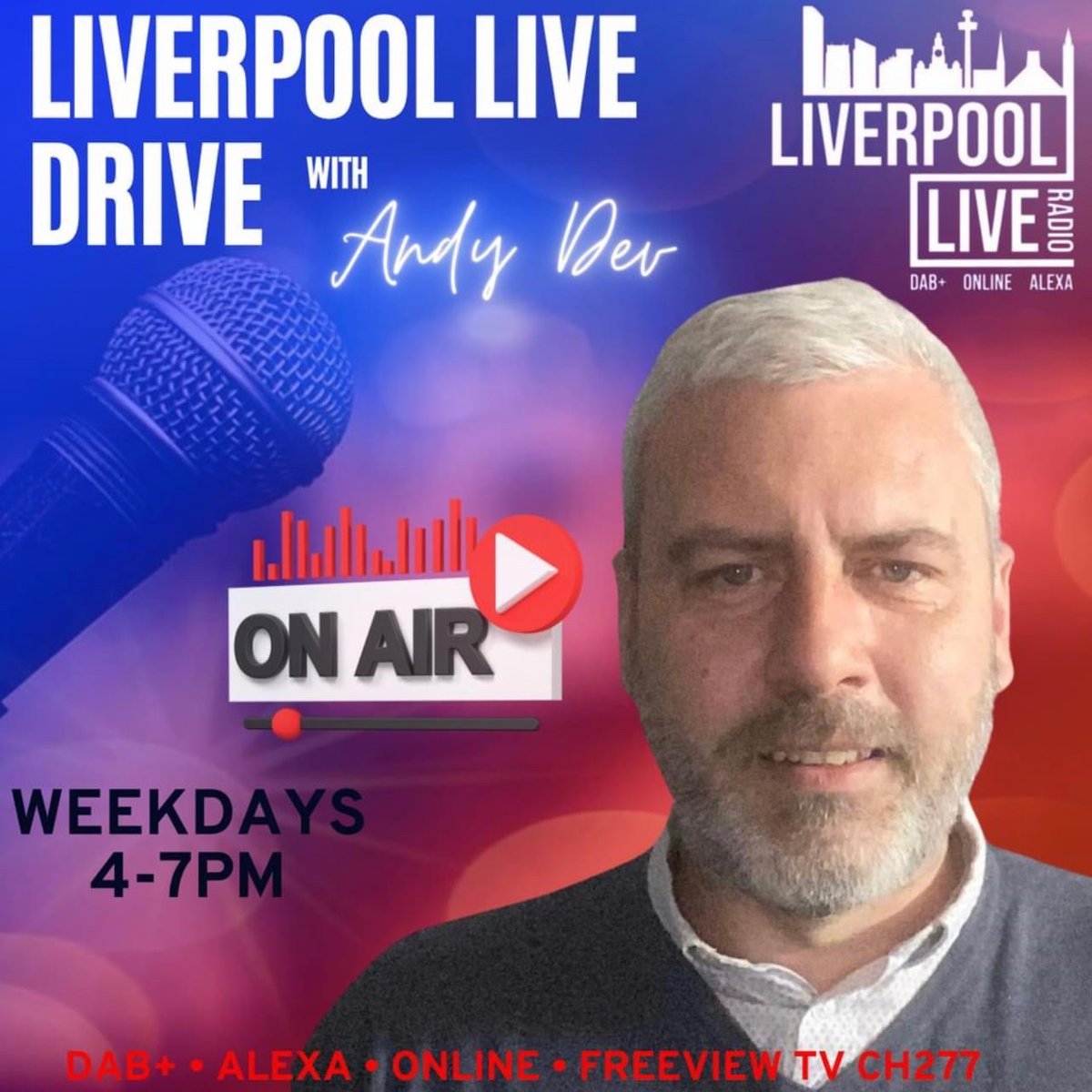On air now it’s Liverpool Live Drive with Andy Dev !