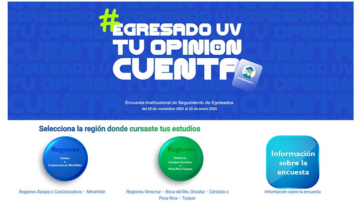 #LoLeíEnUniverso
La Universidad Veracruzana invita a su comunidad egresada a participar en la Encuesta Institucional de Seguimiento 2024, proyecto que analiza la inserción laboral y formación recibida, contribuyendo a la mejora educativa.
Detalles en: bit.ly/4jaX9B1