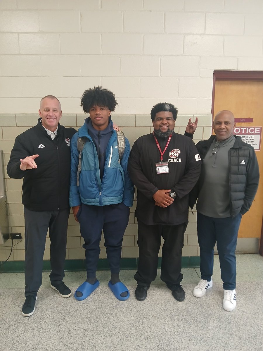 Thank You NC State for stopping thru Tuck Road <a href="/StateCoachD/">Dave Doeren</a> <a href="/jokerphillips/">Joker Phillips</a> <a href="/NStatefootball/">NCStatefootball</a> <a href="/PackRecruits/">Wolfpack Football Recruiting</a> <a href="/elijahthrowed/">Elijah Littlejohn</a> <a href="/WestMeckSports/">West Mecklenburg Athletics</a>