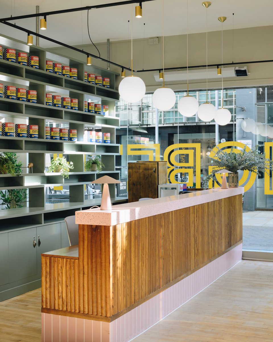 The new pink front desk at the Custard Factory 💗