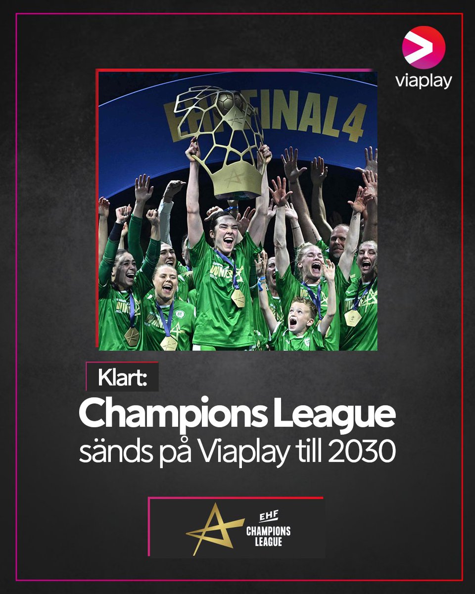 Champions League-handboll på Viaplay till 2030! 

Därtill är EHF European League också tillbaka på Viaplay – och dessutom har Viaplay förlängt rättigheterna för handbolls-EM 2028 och 2030 🏆