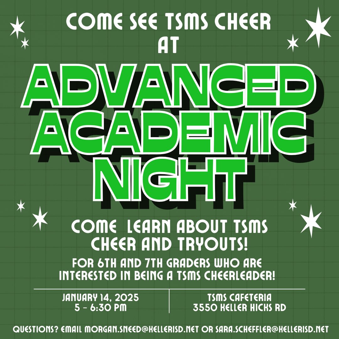 come see us @ Advanced Academic Night! 💚📣