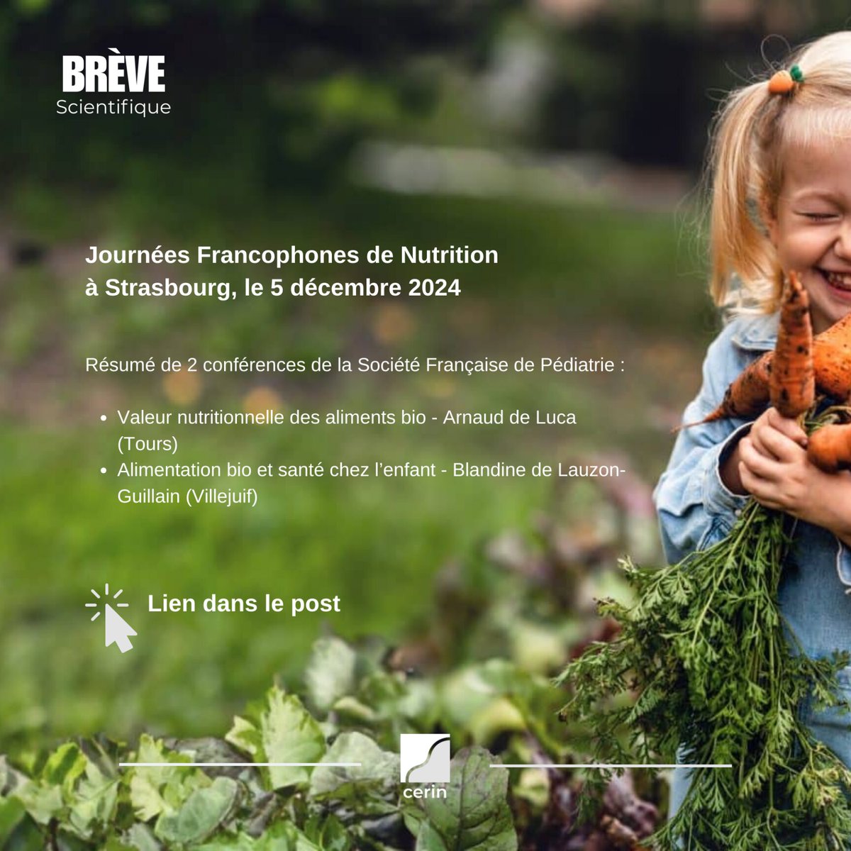 [Brève] Les Journées Francophones de Nutrition, se sont déroulées du 4 au 6 décembre à Strasbourg. 💡 Retour sur 2 conférences de la Société Française de Pédiatrie examinant des questions de l’alimentation biologique. Lien vers la brève ➡ swll.to/1JqN3P <a href="/lesjfn/">Les JFN</a> #sfp