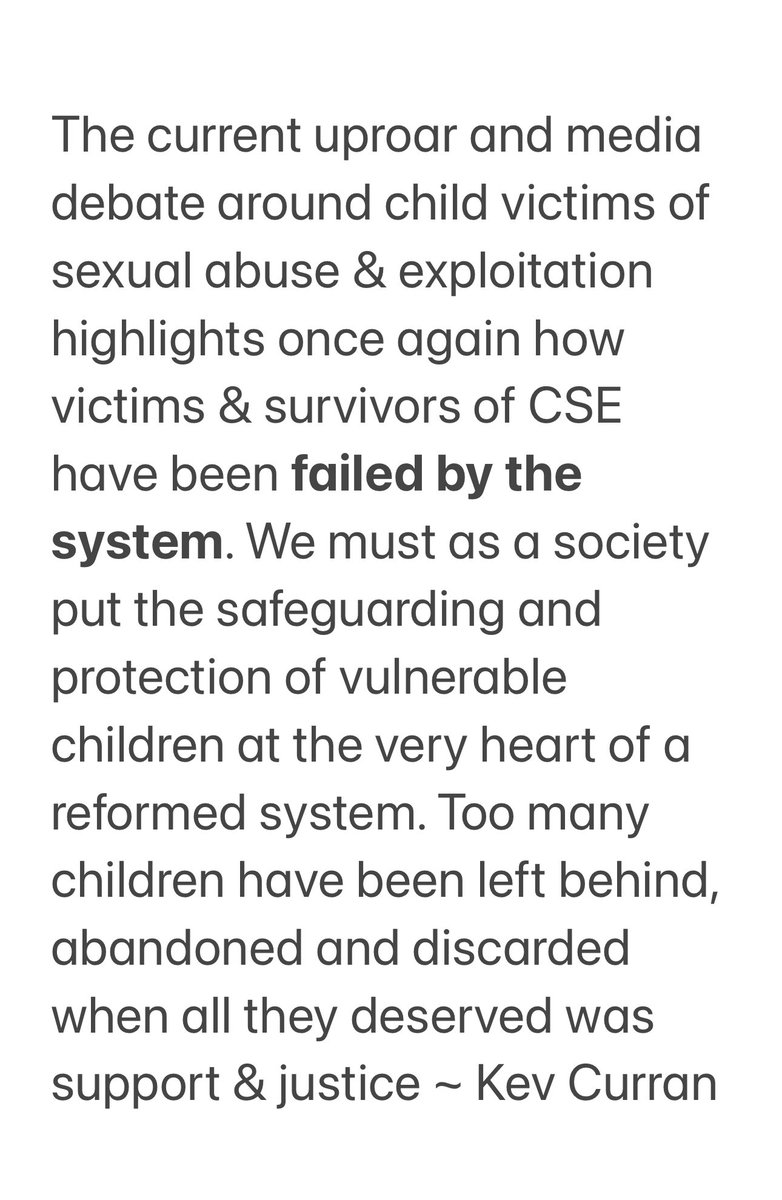 While there may be malice behind some interventions that lead us to this discussion and some have and will turn this debate into a political football - we should remember the children at the heart of the issue who are so traumatised. We need a system that works for victims