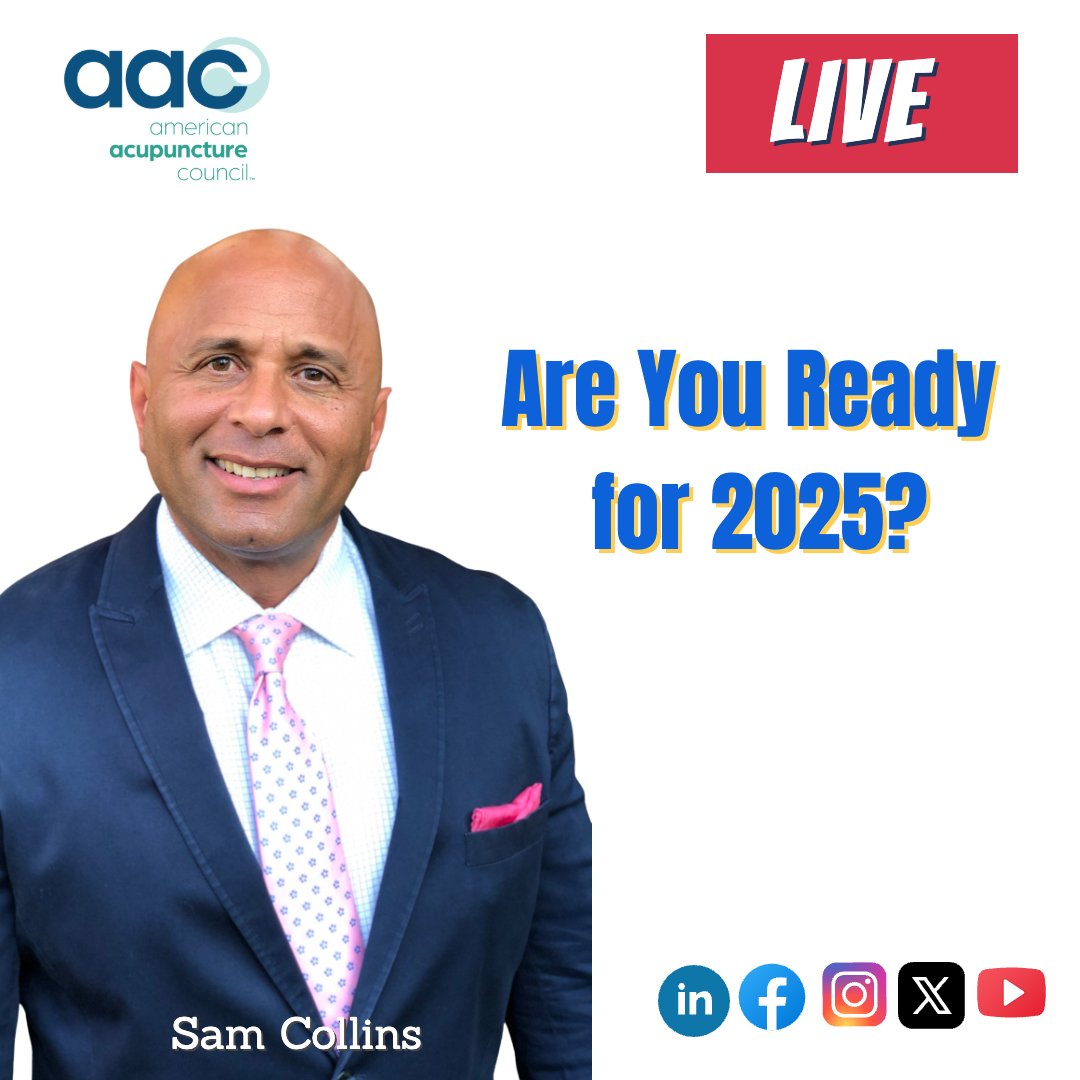 TopAcupuncture's tweet image. Join us Live today, January 8th at 1:00 PM ET.
Are You Ready for 2025?👍👊🕐📹🔉
Live on X (Twitter): 
Sam Collins  PRESENTS:

2025 Preparedness

#billingandcoding #cptcoding #ICD #malpracticeinsurance