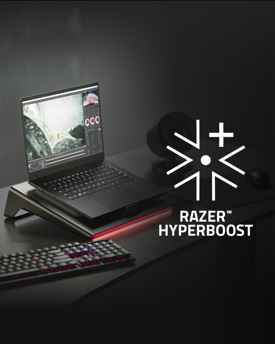The best laptop cooling pad just keeps getting better. Introducing Razer Hyperboost at #CES2025Razer.

Improve thermal performance and sustain higher power limits with Razer HyperBoost — a free new update for the Razer Laptop Cooling Pad and compatible Razer Blade models. Check