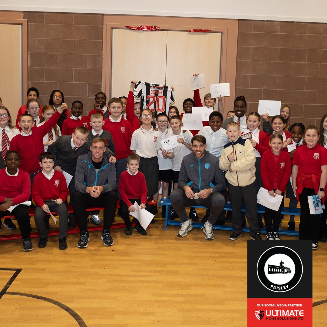 St Mirren FC (@saintmirrenfc) on Twitter photo Zach Hemming and Killian Phillips visited <a href="/stpaulsfoxbar/">St Paul's Primary</a> this afternoon as part of our ongoing schools programme.
Thanks to everyone at St Paul's for their hospitality. We look forward to welcoming pupils to Saturday's match at The SMiSA Stadium.
<a href="/SMFCStreetStuff/">Street Stuff™️</a> Zach Hemming and Killian Phillips visited <a href="/stpaulsfoxbar/">St Paul's Primary</a> this afternoon as part of our ongoing schools programme.
Thanks to everyone at St Paul's for their hospitality. We look forward to welcoming pupils to Saturday's match at The SMiSA Stadium.
<a href="/SMFCStreetStuff/">Street Stuff™️</a>