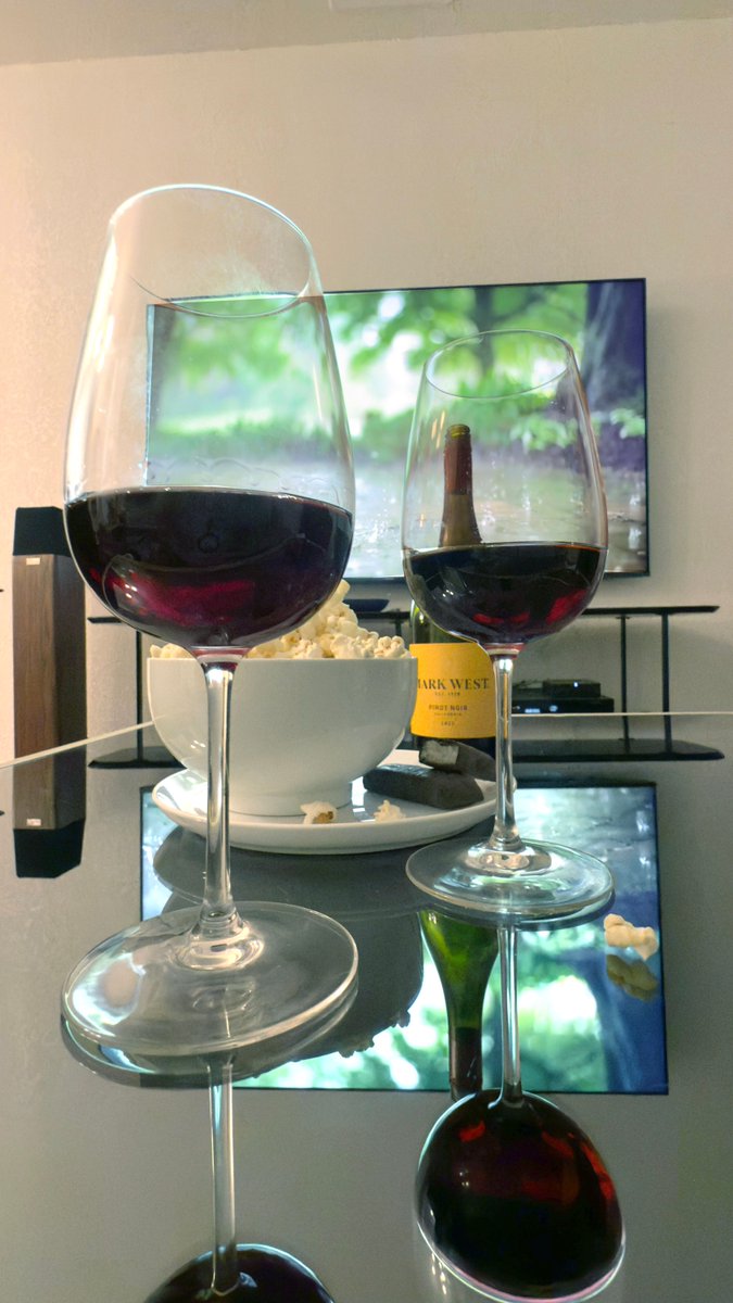 Ditch the traditional movie snacks for a glass of Mark West; your friends will thank you—and then ask for more 🍿📽🍷