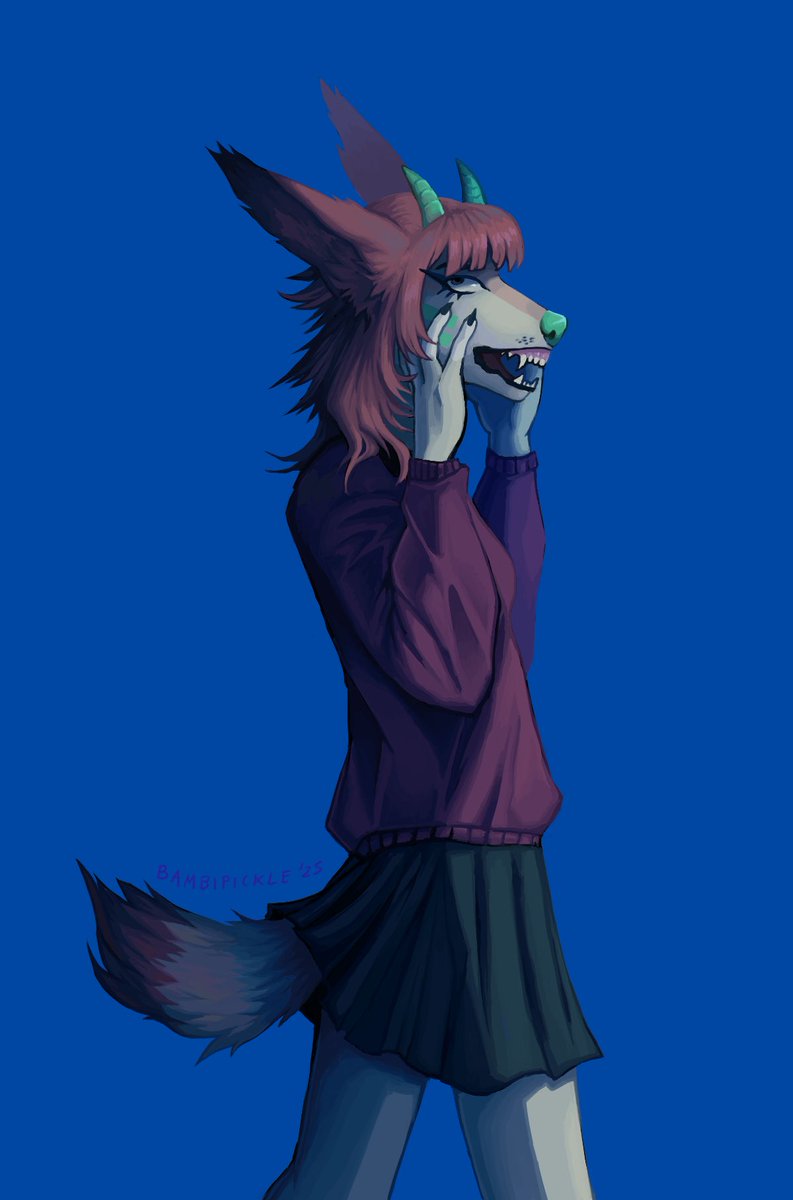 bambipickle's tweet photo. 2025 vs 2016 #digitalart #redraw #anthro #furry https://t.co/MIYER7XrEt