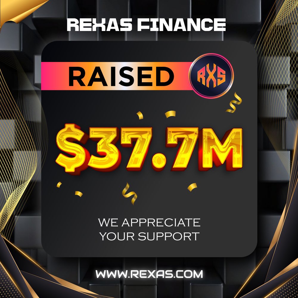 rexasfinance's tweet image. ⭐️ Milestone Alert! ⭐️

Rexas Finance has successfully raised $37.7 Million! 🚀

Thank you for your support! 👍

Buy Now: Rexas.com

#rexas $RXS #RexasFinance #crypto