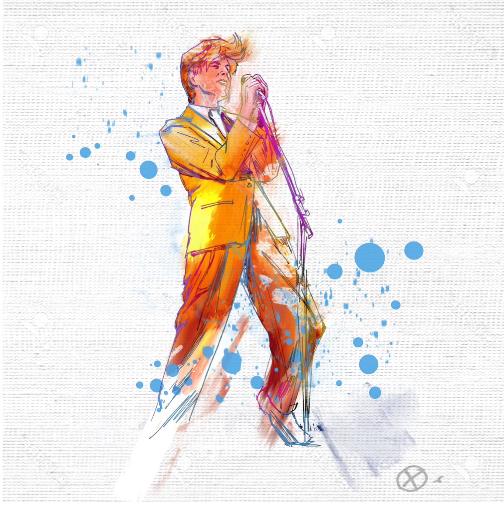 Remembering David Bowie today on what would have been his 78th birthday.

I saw him on the Serious Moonlight tour in August '83, still one of the most amazing megastage outdoor concerts of all time. 

A sketch by me, enjoy 
RIP
🙏🧡