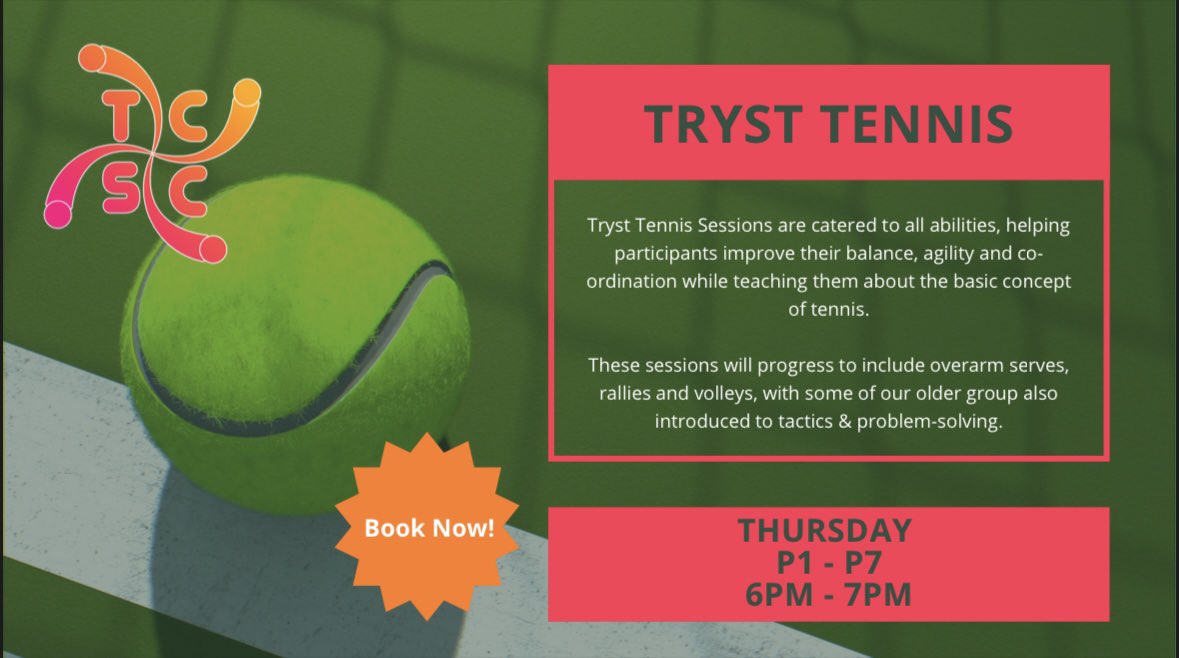 Bookings now open ❕

4 of our TCSC clubs are on our sumup website ready for our first blocks of 2025 🤩

Monday:
Multi Sports | 5pm -6pm
Badminton | 6pm - 7pm

Thursday:
Tennis | 6pm -7pm
Table Tennis | 7.15pm - 8.15pm

Climbing club bookings open soon!!

…ystcommunitysportsclub.sumupstore.com/products
