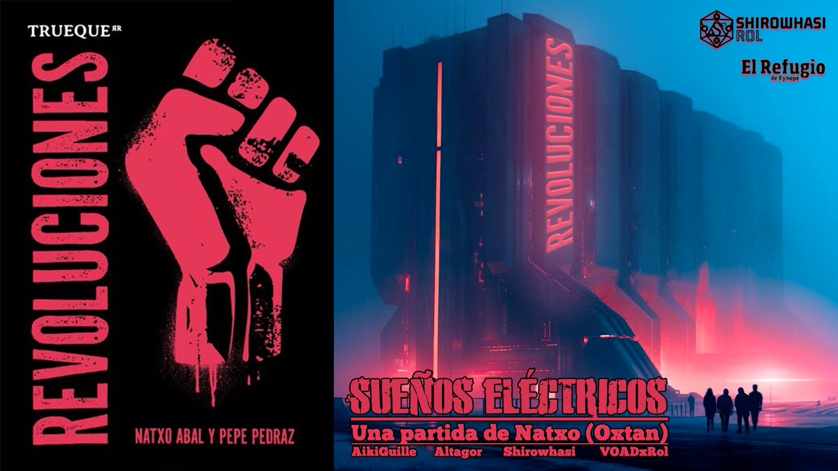 Shirowhasi 🎲 (@shirowhasi90) on Twitter photo ¡MUCHACHADA ROLERA! 🎲
Hoy a las 2⃣1⃣:3⃣0⃣ probamos y disfrutamos de #TruequeRevoluciones jueguito de <a href="/Oxtan/">Natxo Abal 🍏📚 📜🎲🌒</a> que ha creado junto con <a href="/pepepedraz/">Pepe Pedraz 💡</a> y está editado por <a href="/elrefugioedit/">El Refugio Editorial</a> 🤍
Y que viene a dirigir a los Gremlins y a que d̴e̴s̴t̴r̴u̴y̴a̴m̴o̴s̴ disfrutemos su juego. 🔥✊ ¡MUCHACHADA ROLERA! 🎲
Hoy a las 2⃣1⃣:3⃣0⃣ probamos y disfrutamos de #TruequeRevoluciones jueguito de <a href="/Oxtan/">Natxo Abal 🍏📚 📜🎲🌒</a> que ha creado junto con <a href="/pepepedraz/">Pepe Pedraz 💡</a> y está editado por <a href="/elrefugioedit/">El Refugio Editorial</a> 🤍
Y que viene a dirigir a los Gremlins y a que d̴e̴s̴t̴r̴u̴y̴a̴m̴o̴s̴ disfrutemos su juego. 🔥✊