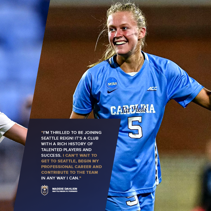 reignfc's tweet photo. We've got another rookie in town!

Seattle Reign FC Signs UNC Forward Maddie Dahlien.