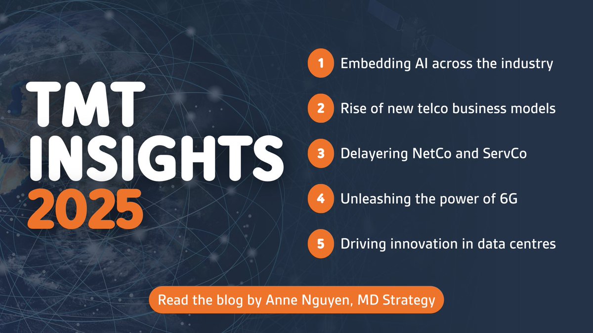 With 2025 shaping up to be a transformative year for the #TMT sector, our MD of Strategy, Anne Nguyen, shares her insights into the exciting new business models and emerging technologies that are driving new opportunities in #telecoms.🌐

Read the blog: libertyglobal.com/blog/tmt-trend…