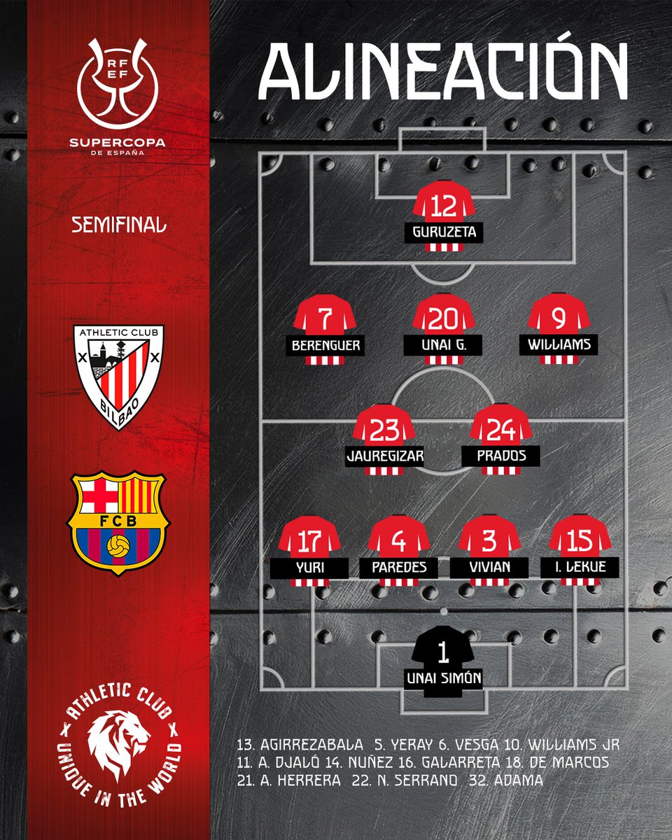Athletic Club (@athleticclub) on Twitter photo 🔥 𝗔𝗟𝗜𝗡𝗘𝗔𝗖𝗜𝗢́𝗡 🆚 <a href="/FCBarcelona_es/">FC Barcelona</a>
💪 Topera, lehoiak!
#AthleticBarça 🏆 #UniqueInTheWorld 🦁 🔥 𝗔𝗟𝗜𝗡𝗘𝗔𝗖𝗜𝗢́𝗡 🆚 <a href="/FCBarcelona_es/">FC Barcelona</a>
💪 Topera, lehoiak!
#AthleticBarça 🏆 #UniqueInTheWorld 🦁