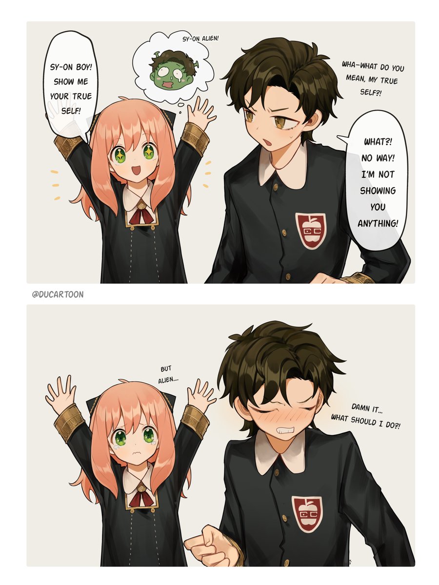 ducartoon's tweet image. “Sy-on Alien”🛸 #SPY_FAMILY #damianya