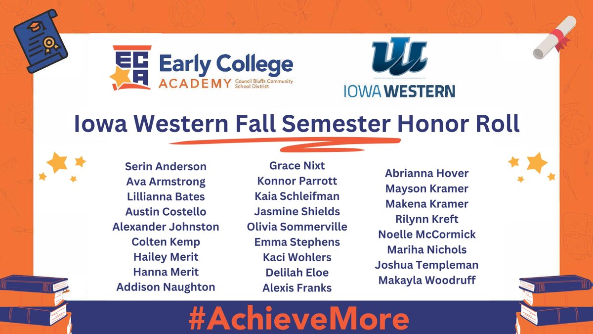 Early College Academy (@cb_eca) on Twitter photo Congratulations to all the Early College Academy students on the IWCC fall semester President's Honor Roll! #AchieveMore #ThisIsUsCB <a href="/CBCommSchools/">CouncilBluffsSchools</a> <a href="/ALHSathletics/">Council Bluffs Abraham Lincoln Lynx</a> <a href="/TJHighSchool_CB/">Thomas Jefferson High School</a> <a href="/iowawestern/">iowawestern</a>
<a href="/DanKinney10/">Iowa Western President</a> Congratulations to all the Early College Academy students on the IWCC fall semester President's Honor Roll! #AchieveMore #ThisIsUsCB <a href="/CBCommSchools/">CouncilBluffsSchools</a> <a href="/ALHSathletics/">Council Bluffs Abraham Lincoln Lynx</a> <a href="/TJHighSchool_CB/">Thomas Jefferson High School</a> <a href="/iowawestern/">iowawestern</a>
<a href="/DanKinney10/">Iowa Western President</a>