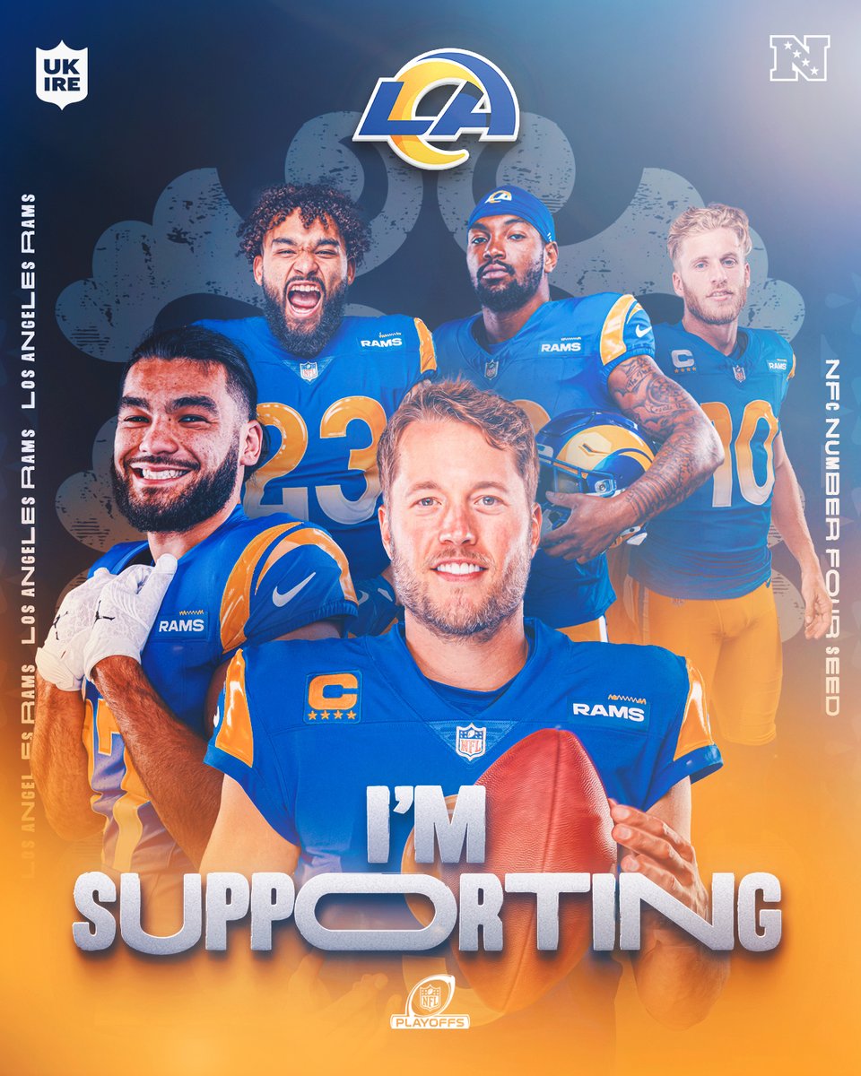 NFL UK & Ireland (@nflukire) on Twitter photo WHOSE HOUSE?!
Repost to show your support for the <a href="/RamsNFL/">Los Angeles Rams</a> in the Playoffs! 🐏 WHOSE HOUSE?!
Repost to show your support for the <a href="/RamsNFL/">Los Angeles Rams</a> in the Playoffs! 🐏