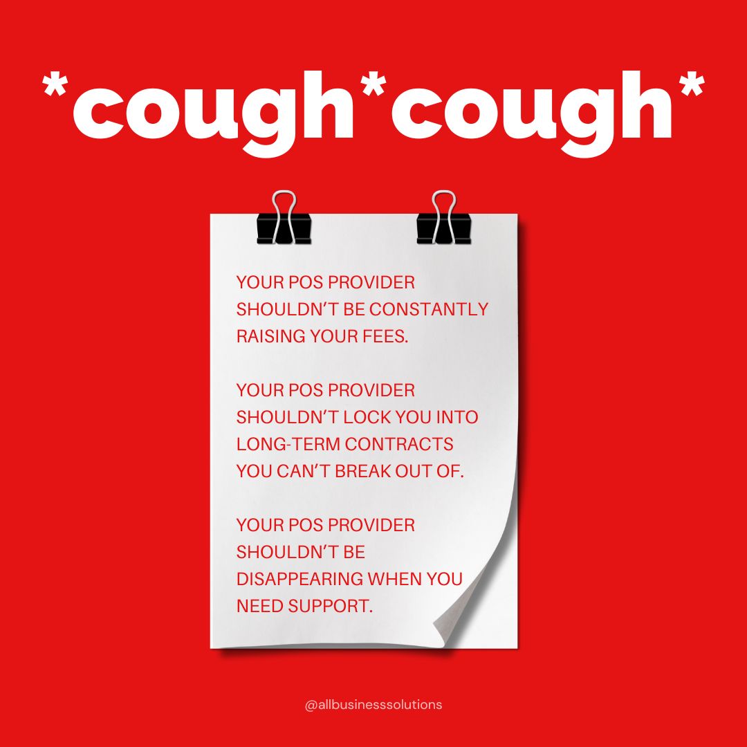 abspos1's tweet image. Is your POS provider coughing up excuses?

Stop dealing with hidden fees, long-term contracts, and disappearing acts. Switch to a provider you can trust! 

#AllBusinessSolutions #PosSystem #RestaurantPos