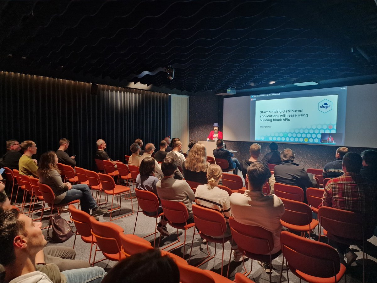 dotnet.amsterdam (@dotnetamsterdam) on Twitter photo π Kicking off our meetup today with an insightful session on #Dapr by <a href="/marcduiker/">Marc Duiker β‘π©</a>Β from <a href="/diagrid/">Jolly Giant</a>! π Great turnout, fantastic vibesβ¨, and huge thanks to <a href="/jetbrains/">JetBrains</a>Β for sponsoring and hosting us in their fantastic space! π Kicking off our meetup today with an insightful session on #Dapr by <a href="/marcduiker/">Marc Duiker β‘π©</a>Β from <a href="/diagrid/">Jolly Giant</a>! π Great turnout, fantastic vibesβ¨, and huge thanks to <a href="/jetbrains/">JetBrains</a>Β for sponsoring and hosting us in their fantastic space!