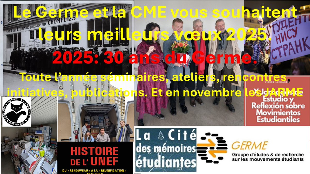 Germe (@germeinform) on Twitter photo 2025:30 ans du Germe. Toute l'année avec vous pour être à la hauteur de nos missions.
<a href="/LaContempo_BAM/">La Contemporaine</a> <a href="/AmisLacontempo/">Amis de La contemporaine</a> <a href="/CampusCondorcet/">Campus Condorcet</a> <a href="/FranceUniv/">France Universités</a> <a href="/ScPo_CHSP/">CHSP</a> <a href="/aaunef/">AA UNEF</a> <a href="/UNEF/">UNEF</a> <a href="/La_FAGE/">FAGE</a> <a href="/unionetudiante_/">L’Union Étudiante</a> <a href="/SolidairesEtu/">Solidaires étudiant-e-s</a> <a href="/RevesJeunes/">Reves Jeunes</a> <a href="/LaMGEL/">La MGEL</a> <a href="/InstitutFSU/">IRFSU</a> <a href="/ITS_PSU/">Institut Tribune Socialiste</a> 2025:30 ans du Germe. Toute l'année avec vous pour être à la hauteur de nos missions.
<a href="/LaContempo_BAM/">La Contemporaine</a> <a href="/AmisLacontempo/">Amis de La contemporaine</a> <a href="/CampusCondorcet/">Campus Condorcet</a> <a href="/FranceUniv/">France Universités</a> <a href="/ScPo_CHSP/">CHSP</a> <a href="/aaunef/">AA UNEF</a> <a href="/UNEF/">UNEF</a> <a href="/La_FAGE/">FAGE</a> <a href="/unionetudiante_/">L’Union Étudiante</a> <a href="/SolidairesEtu/">Solidaires étudiant-e-s</a> <a href="/RevesJeunes/">Reves Jeunes</a> <a href="/LaMGEL/">La MGEL</a> <a href="/InstitutFSU/">IRFSU</a> <a href="/ITS_PSU/">Institut Tribune Socialiste</a>