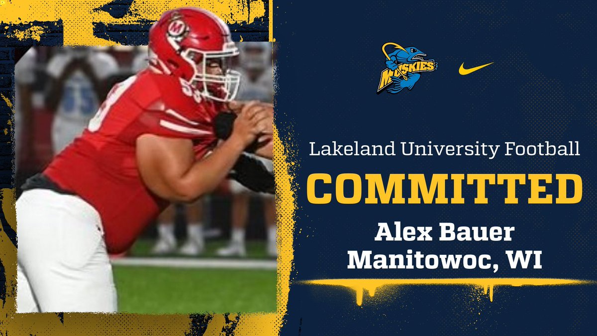 Alex Bauer (@alexbauer3546) on Twitter photo After some more good talks with coach <a href="/LUCoachFeest/">Larry Feest</a>, I'm proud to say I will be officially committing to <a href="/LakelandWI/">Lakeland University</a>. Just want to thank all my coaches, family, and friends who have helped through my amazing football career.
Go Muskies!!! After some more good talks with coach <a href="/LUCoachFeest/">Larry Feest</a>, I'm proud to say I will be officially committing to <a href="/LakelandWI/">Lakeland University</a>. Just want to thank all my coaches, family, and friends who have helped through my amazing football career.
Go Muskies!!!