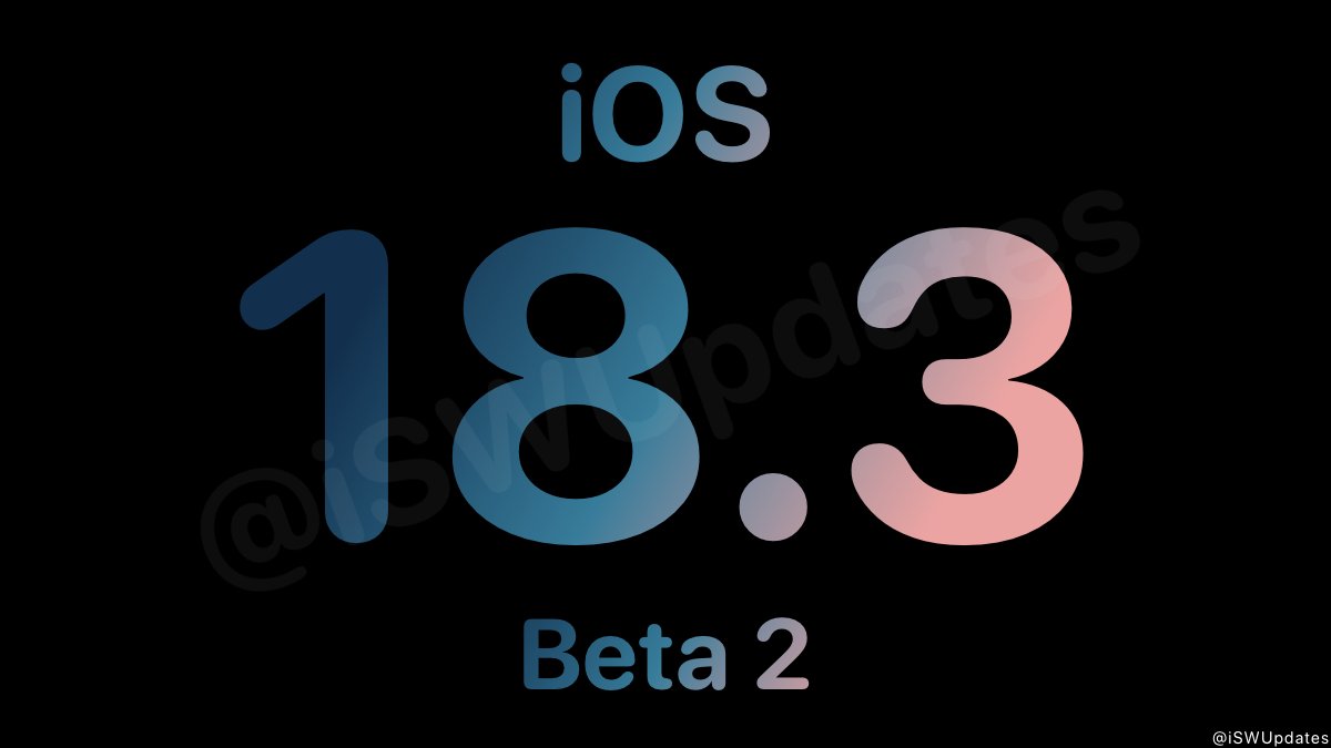 iSWUpdates's tweet image. iOS 18.3 Public Beta 2 (20D5040d) has been released. #iOS183 #iOS183Beta2