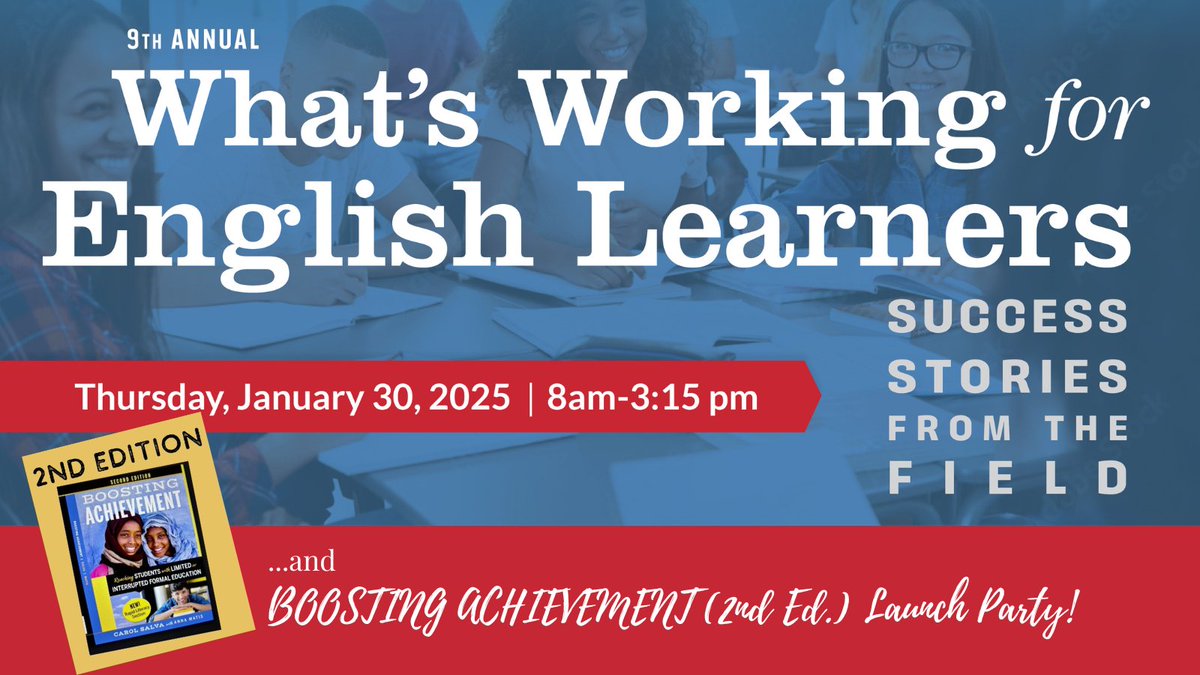 We're exactly 2 weeks out from #WhatsWorking25, &amp; we can't wait! Kick off your year by learning incredible strategies for supporting your #LanguageLearners — &amp; meeting EVEN MORE INCREDIBLE educators who share your goals &amp; your heart. seidlitzeducation.com/whatsworking20…