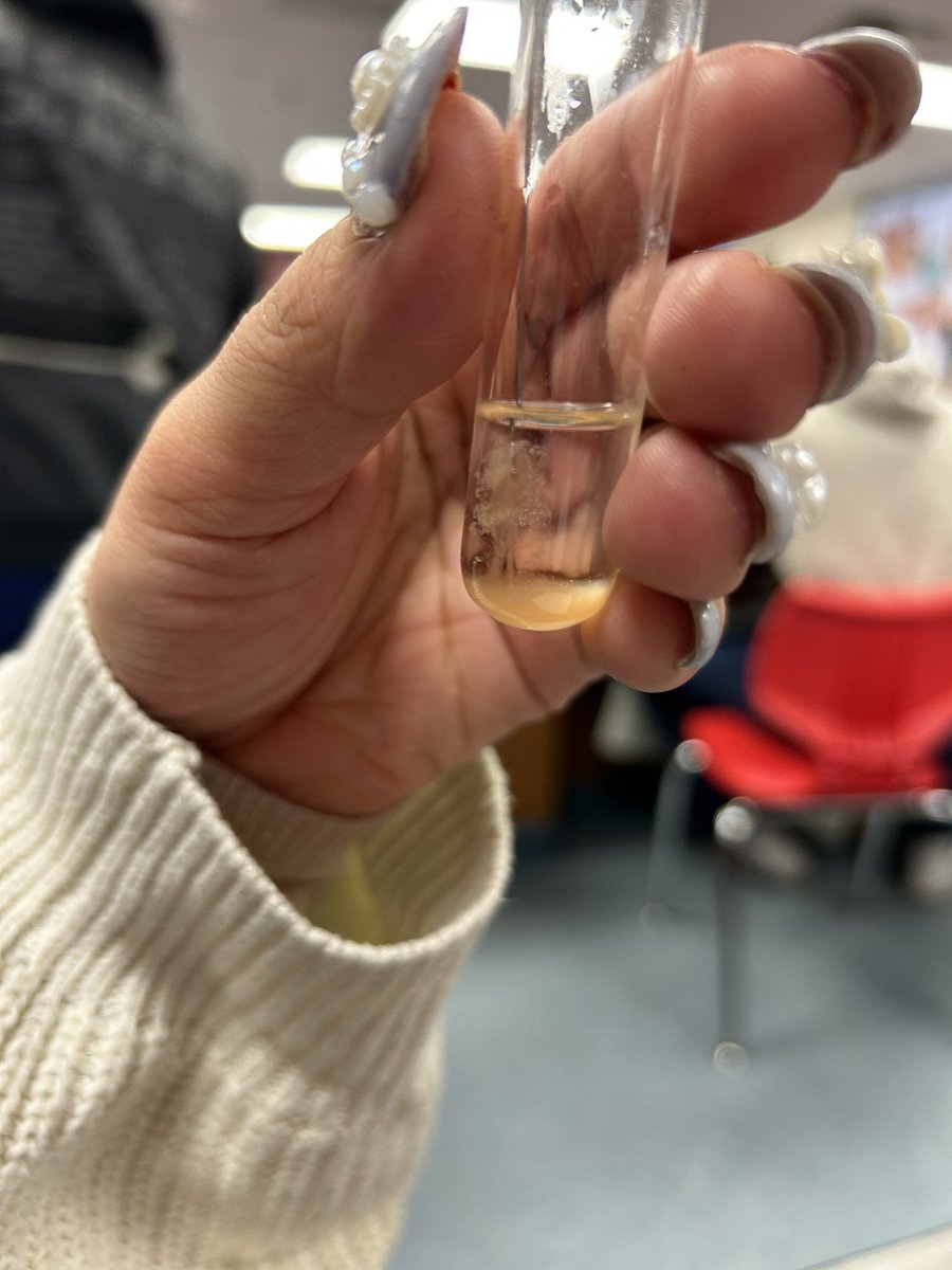 Strawberry DNA Extraction Lab today. Gotta see what 🧬 looks like before we study it! <a href="/CHPantherPride/">Colleyville Heritage</a>