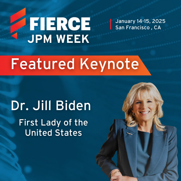 Join us next week for Fierce's keynote event in which Dr. Jill Biden will share her work and insights on the White House Initiative on Women's Health Research. The discussion will focus on the initiative's goal of transforming how we approach and fund women's health research, and