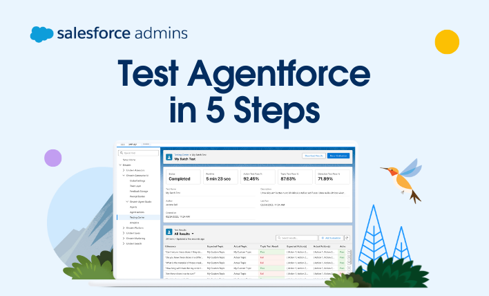 🤖 Accurate, reliable, and trustworthy agents start with the right testing. 

With Agentforce Testing Center, #AwesomeAdmins can refine interactions for top performance. 

Discover five steps to exceptional agents: sforce.co/4gtcZVX