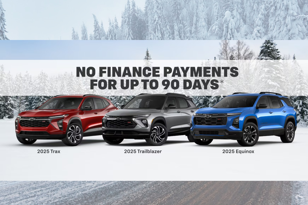 Drive Now, Pay Later!
Take advantage of our No Finance Payments for Up to 90 Days* on all new 2024 &amp; 2025  Chevrolet, Buick and GMC models! 
Whether you're eyeing a sleek new ride or upgrading your current one, now's the time to make your move without the financial stress.