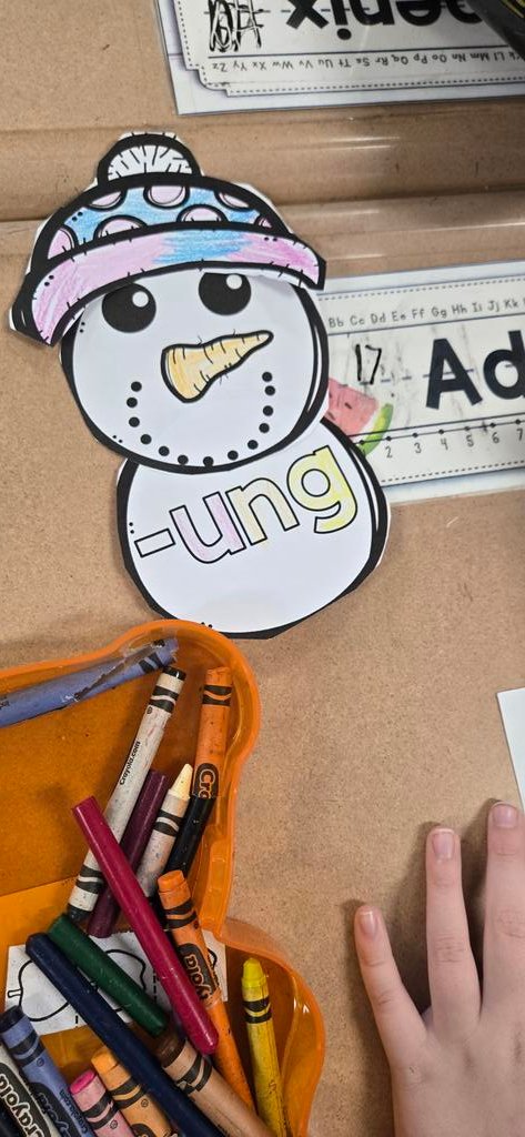 WBusenlehner's tweet image. On this cold morning, we made snowmen to reinforce the glued sounds we have been learning in Fundations. @PboroElementary #OurPES #oneChatham