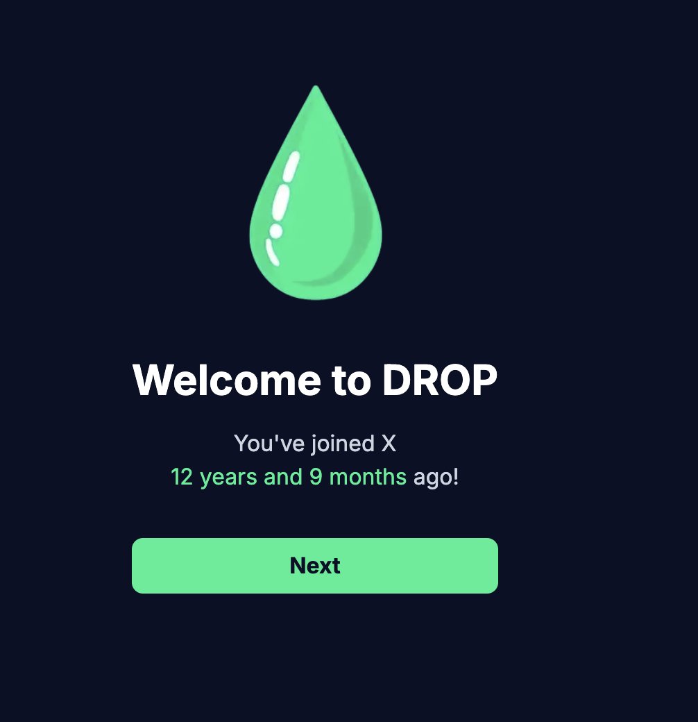 💧 Dacă piața s-a hotărât să ne mai scuture puțin, macar să mai cautăm un  AirDrop 😅

Link Dropair: dropair.io/?ref=CG9Y75

AirDrop-ul face referire la vechimea contului de Twitter și primim puncte în funcție de asta si de alte câteva taskuri simple.

Ce avem de făcut?

➢