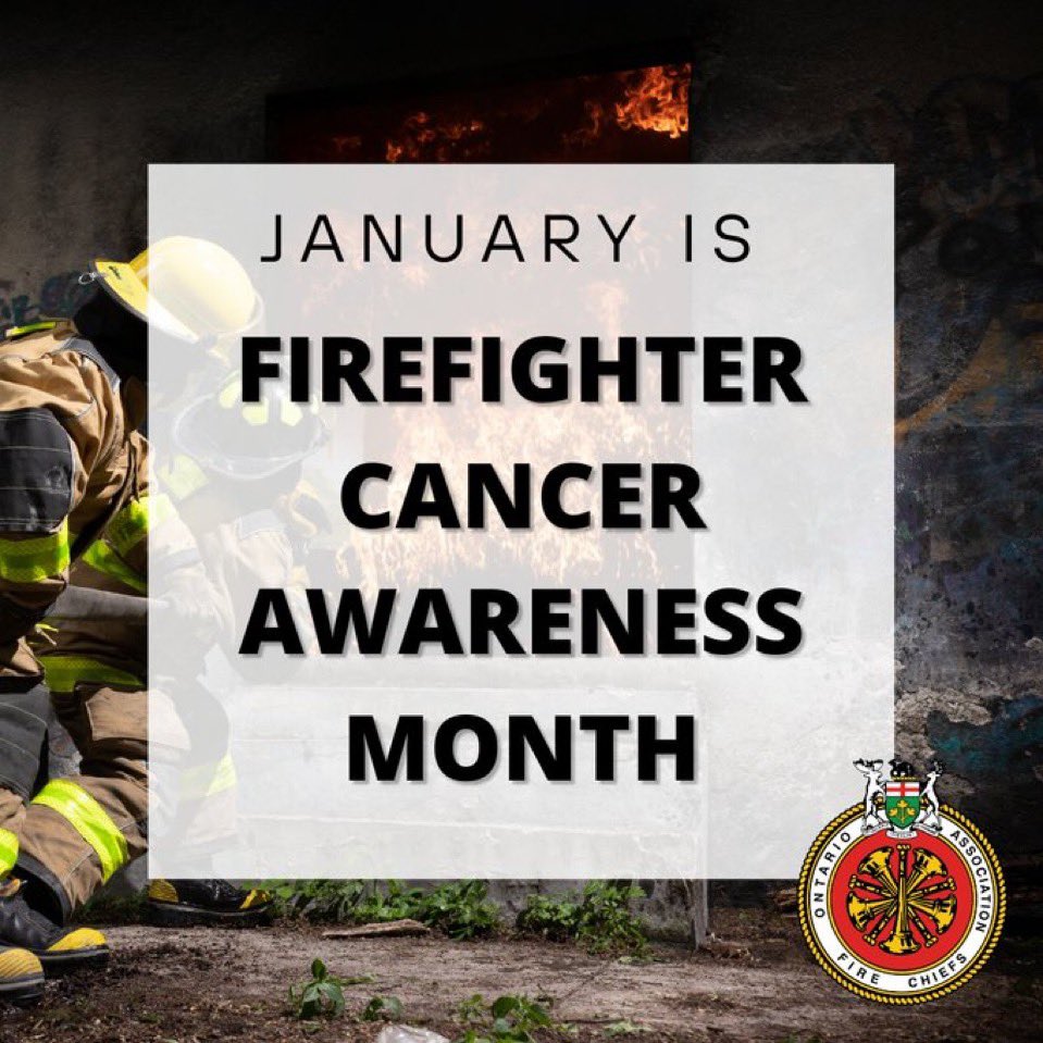 ChiefHutt's tweet image. January is Firefighter Cancer Awareness Month. This month, Fire Services recognize the critical need to protect the health of our Firefighters. We need to continuously raise awareness about the risks Firefighters face and the importance of prevention.