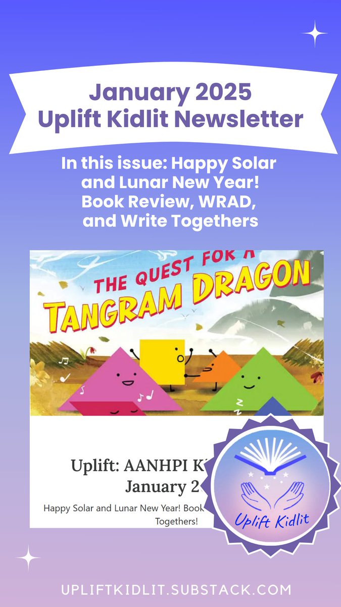 Uplift: AANHPI Kidlit News (@upliftkidlit) on Twitter photo Knock knock
Who's there?
👀our January newsletter!
upliftkidlit.substack.com Knock knock
Who's there?
👀our January newsletter!
upliftkidlit.substack.com