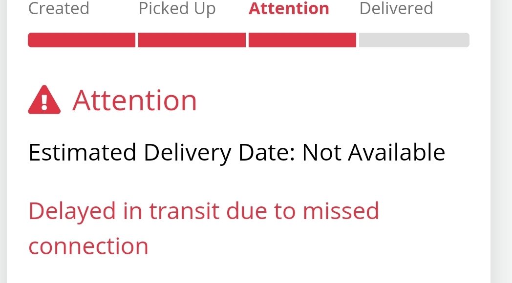 Wondering when <a href="/PurolatorInc/">Purolator 🇨🇦</a> is going to update their tracking, been showing the same since 8am yesterday.  Did it miss the connection getting to or from Dieppe? Who knows....