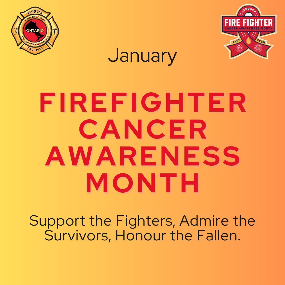 👨‍🚒 January is Firefighter Cancer Awareness Month and we stand together to raise awareness about this crucial issue. #Firefighters face additional risks due to their regular exposure to hazardous chemicals, smoke, and toxins on the job. It's time to bring attention to their fight,