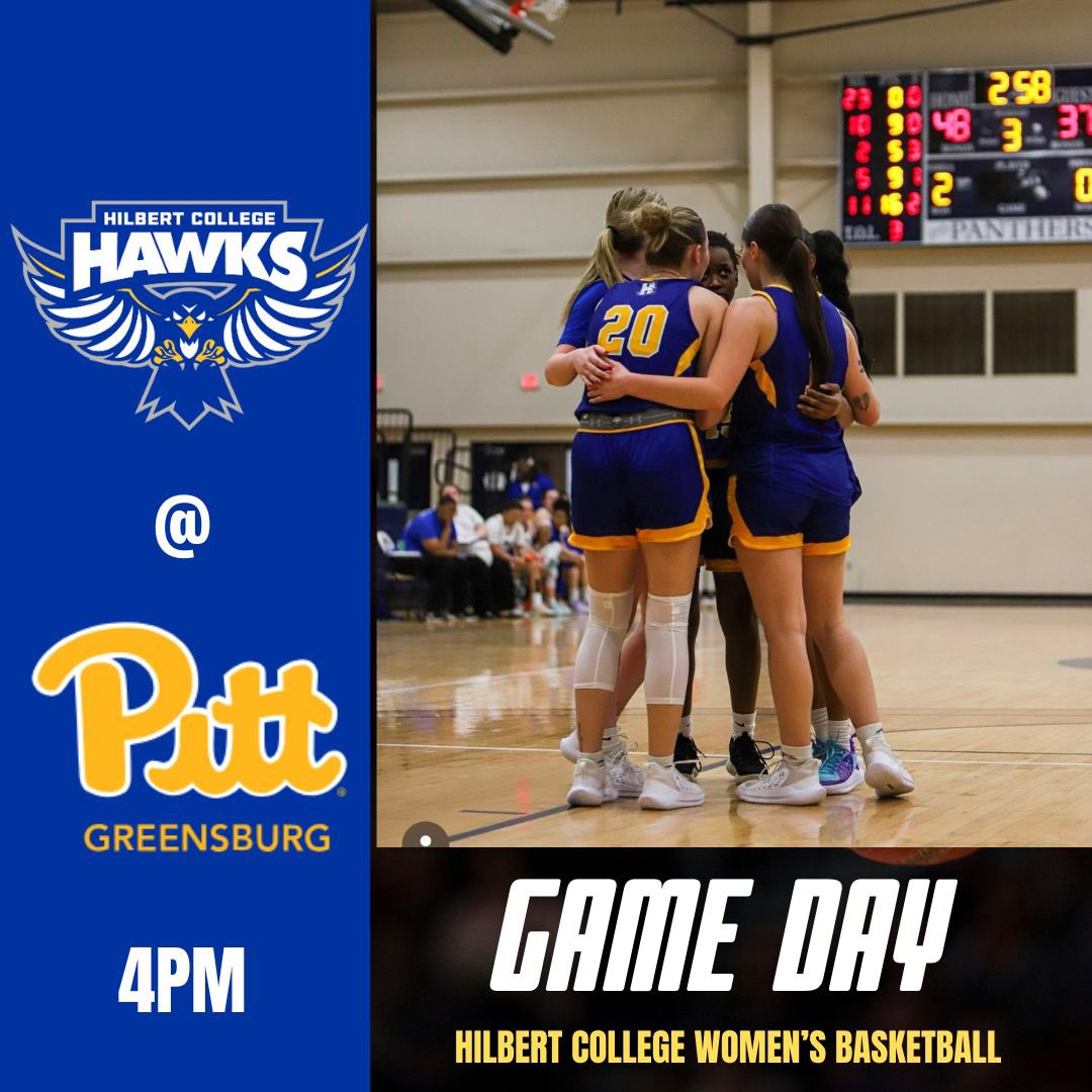 GAME DAY! We are on the road against Pitt-Greensburg! Tip off at 4pm #GoHawks #hawkyeah #amcc #d3hoops