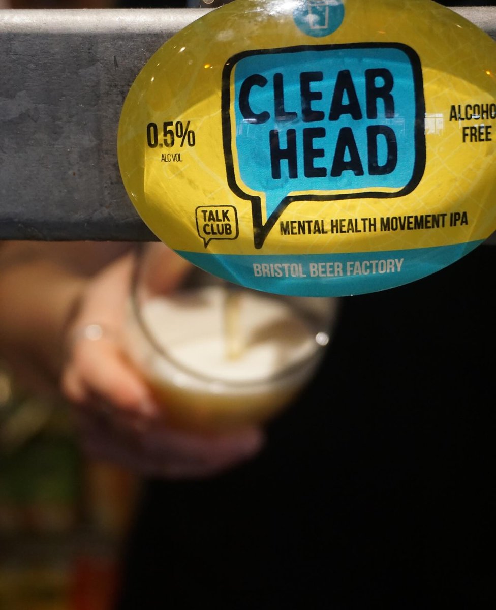 Socialising without the headache with @bristolbeerfactory 🍻⁠
⁠
This is one of our favourite non-alcoholic beers, available on draught. ⁠