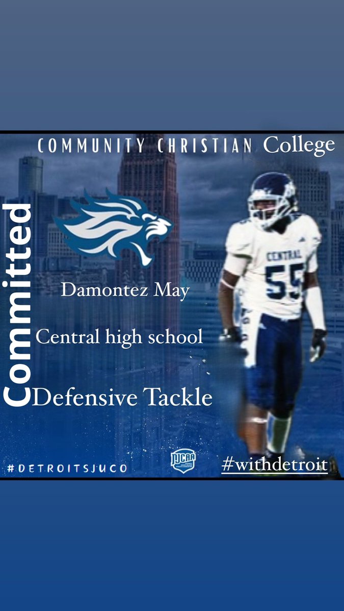 Damontez may (@t5wayz_) on Twitter photo Proud to commit to Community Christian College <a href="/CCCLions/">CCC Lions</a> <a href="/FBTrailblazer/">Detroit Central HS</a> <a href="/hitallsohard2/">Coach Macon</a> <a href="/CoachJReardon/">Jeff Reardon</a> Proud to commit to Community Christian College <a href="/CCCLions/">CCC Lions</a> <a href="/FBTrailblazer/">Detroit Central HS</a> <a href="/hitallsohard2/">Coach Macon</a> <a href="/CoachJReardon/">Jeff Reardon</a>