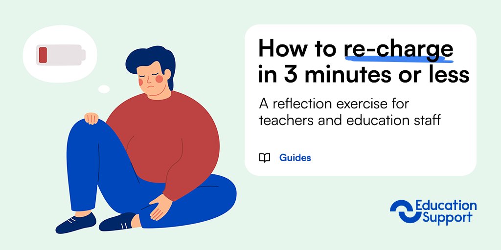 🌟 New Wellbeing Resource! 🌟

We've put together this reflective exercise with ideas to help you re-charge that can be used throughout the day. 

✨ Which ones resonate with you the most? Let us know!

ow.ly/2ryu50UBUnm

#Wellbeing #EduTwitter