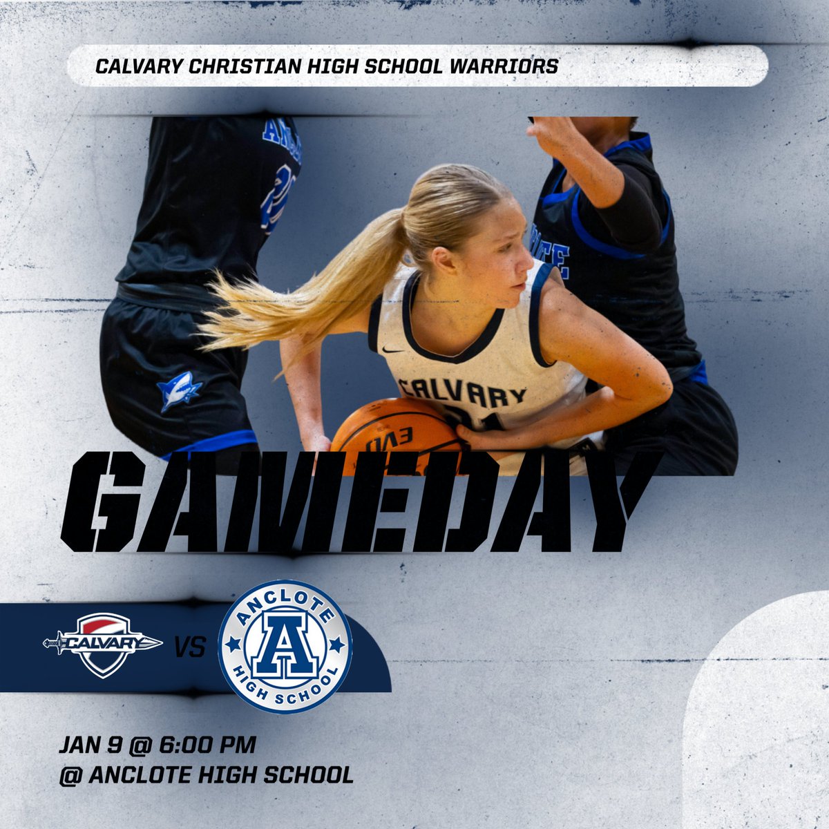 It's Game Day Warrior Fans!

Head up north to Anclote High School to cheer on the Lady Warriors tonight at 6pm.

<a href="/SportsCalvary/">Calvary Christian HS</a>
