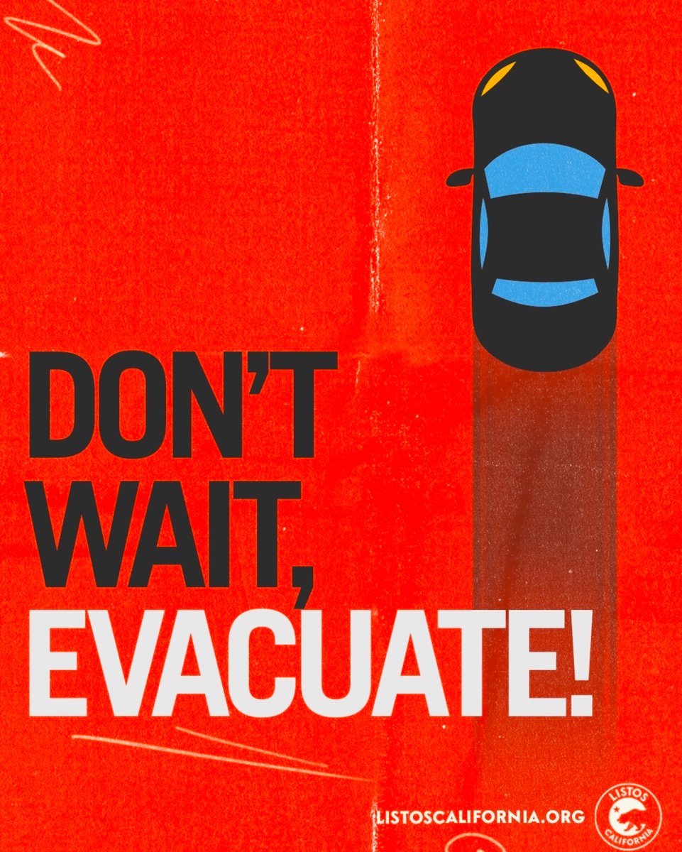 When a wildfire is approaching, seconds count! Here are some items you can pack ahead of time:

📝Documents, ID, photos
💳Money
📲Phone &amp; charger
💊​​Medication
🐈‍⬛Pet food
🔦Flashlight

Listen to local evacuation alerts.

Sign up at: listoscalifornia.org/alerts

#ListosCalifornia
