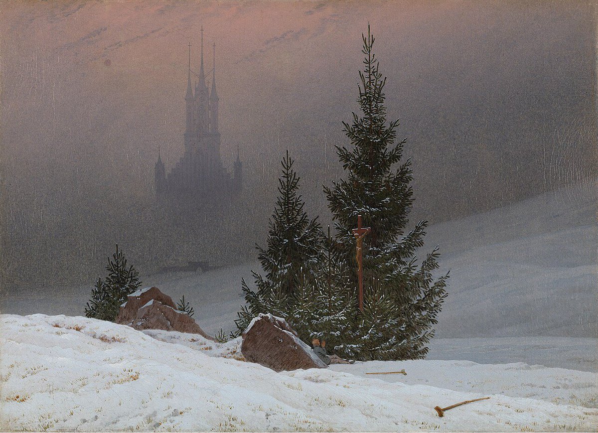Paysage d’hiver, peint par Caspar David Friedrich vers 1811, aujourd’hui conservé à la National Gallery de Londres