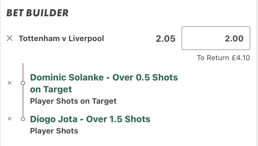 ⚽️ Double Your Money with this EFL Cup Bet Builder 

🔥 - EVENS 

💰 - 2 Units 

£20 ⏭️ £41 

#Liverpool #Spurs #SPURSLIV #EFLCup
