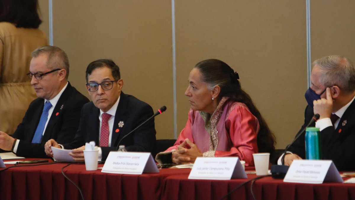 📸 La Subsecretaría de Relaciones Exteriores de la <a href="/SRE_mx/">Relaciones Exteriores</a> organizó la sesión de trabajo regional en la XXXVI Reunión de titulares de Embajadas y Consulados 2025, presidida por la subsecretaria <a href="/mtmercado2002/">María Teresa Mercado</a>. Con la productiva participación de titulares en África, Asia Central y