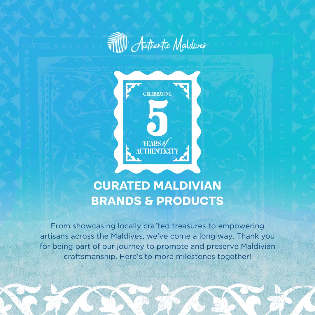 Celebrating 5 Years of Authentic Maldives!
From showcasing locally crafted treasures to empowering artisans across the Maldives, we’ve come a long way. Thank you for being part of our journey to promote and preserve Maldivian craftsmanship.
#AuthenticMaldives #DhiveheennahIskan