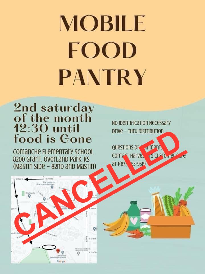 Due to cold weather conditions the mobile food pantry for January 11th has been cancelled. 

If you are in need of assistance please use the food locator on the Harvesters website for more options in our area. 

harvesters.org/get-food-assis…

<a href="/theSMSD/">SM School District</a>